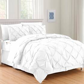 Elegant Comfort 088234297441 8-piece Pinch Pleated Comforter Set - All Season Full/queen