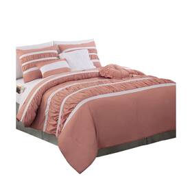 Elegant Comfort 840220947743 12-piece Bed-in-a-bag Isabella Pleated Ruched Ruffled Comfor