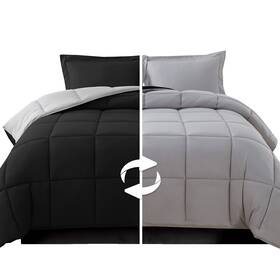 Elegant Comfort 840220952402 3-piece Reversible Comforter Set All Season Cozy Soft Down Al