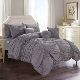 B08jp34wq5 Elegant Comfort Luxury Best Softest Coziest 10-piece Bed-in-a-bag Pleated