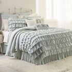 Ella Lauren Conrad Full Queen 3-pc Comforter Set Gray Ruffle 400939422186