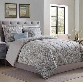 202608 Ellison Studio 4 Pc Inch Camden Queen Comforter Set - Includes 2 Shams And A Throw Pillow