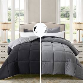 Elnido Queen 445046299262 All-season Reversible Down Alternative Quilted Comforter- Corner D