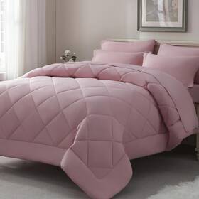 G-7cs-pkqx Elnido Queen Comforter Set - 7 Pieces Bed In A Bag Size