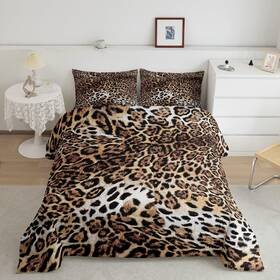Erosebridal 744110179507 Leopard Print Comforter Cheetah Bedding Safari Animal Sets &