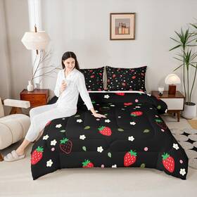 Erosebridal B0b4jmzzhn Strawberry Bedding Set Kawaii Room Decor Sets For Kids