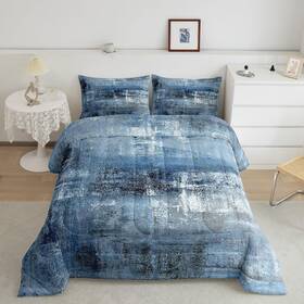B0b99fvnqd Erosebridal Blue And Grey Comforter Set For Kids Boys Girlscolorful Oil
