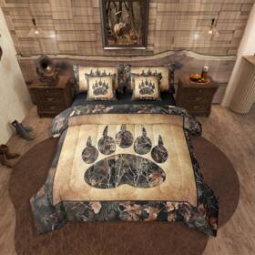 B0dp4rltgh Erosebridal Rustic Farmhouse Bedding Sets Queen 7 Piece Camo Bear Paw Comforter