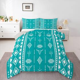 B0ff4hr94b Erosebridal Western Aztec Boho Bedding Set Bull Skull Comforter King Size