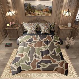 B0fhpfvfgt Erosebridal Duck Hunting 7 Pieces Bed Set Twin Size Army Camo Comforter Kids