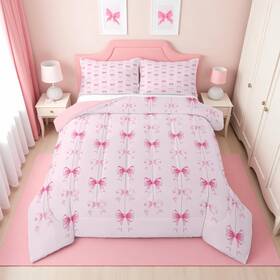 Chy91tozms2909bzxjl Erosebridal Girls Pink Bow Tie Toddler Comforter Set Cute Knot Bedding Sets Fo
