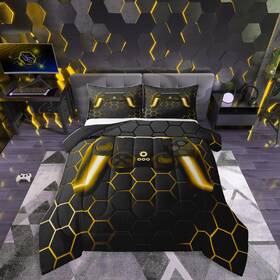 Jcxs15618xxy-bzab Erosebridal Game Bedding Sets For Boys Gaming Comforter Set Twin Kids Gamer Duvet Neo