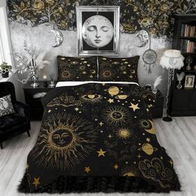 Jcxs482bzwt-queen Erosebridal Star Moon Bedding Set Queen Size Starry Sky Series Comforter Kids Child
