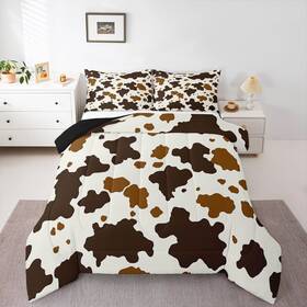 Lwh22924bzhjfqueen Erosebridal Cow Print Comforter Set Queen Size Cowhide Bedding For Boys Girls Man Women