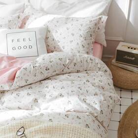 B0g2vsjk6d Faincy Floral Twin Comforter Set Pink White Flower Leaf Pattern Reversible Micro