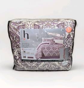 205247 Fairfield Square Collection Twin - Jcp J.c. Penney Home Serena 6-pc Purple Complete Bed Set