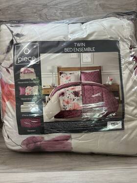 Fairfield Square Collection 734737485570 Annette Twin Bedding Set 6 Piece Reversible Pillow Cover