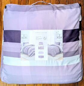 Fairfield Square Collection 734737558199 Twin 6-piece Reversible Comforter And Sheet Set New Lavender Nwt