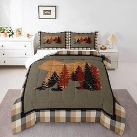 B0bnkz9fpw Feelyou Cute Bear Comforter Set Wild Animal Bedding For Teens Nature