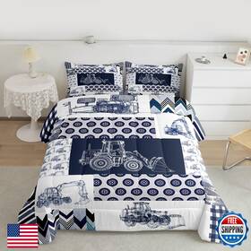 B0c7v976cy Feelyou Kids Construction Comforter Set Full Size Equipment Trucks Bedding
