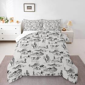 B0cq4ct28w Feelyou Western Decor Comforter Set For Kids Boys Girls Wild West Cowboy