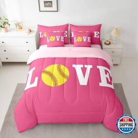 B0df2g7g7r Feelyou Softball Bedding Set For Lover Ball Sports Theme Twin