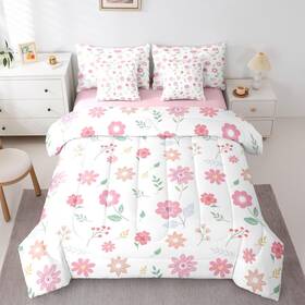 B0fnwnpfyk Feelyou Cute Flower 7 Piece Bedding Set Fresh Floral Comforter