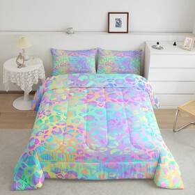 Hml12250bznxx-full Feelyou Women Leopard Printed Comforter Set Cheetah Bedding For Kids Gir