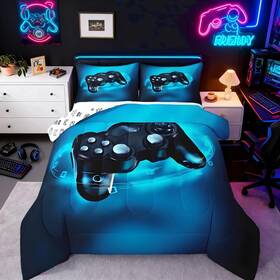 Sx4318bzzsj Feelyou Gaming Comforter For Boys Kids Gamer Set Full Size Game Home Decor