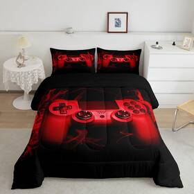 Sxs3630bzwx-queen Feelyou Gamer Comforter Set Queen Size Boys Gaming Bedding For Kids Teens 3 Pcs
