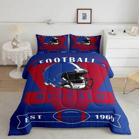 Zmts8277ywy-bzab Feelyou Buffalo Football Comforter Set King Size Bedding For Fans Red And Blue Zmts8277ywy-bzab Feelyou Buffalo Football Comforter Set King Size Bedding For Fans Red And Blue