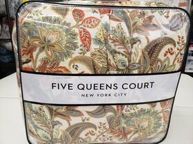Five Queens Court 193842103289 August Floral Jacobean Luxury California King 4pc. Comforter