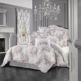 Five Queens Court 193842126776 Royal Estelle Blush Comforter Set Full