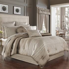 Five Queens Court 846339091254 Beaumont Champagne 4-piece Comforter Set King