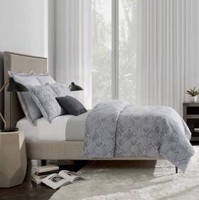 Flatiron 028828347787 Home Collection New King Sham In Watercolor Jacquard Grey Dusk