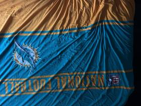 Sta0424-00001 Foco Miami Dolphins Full Comforter Set With 4 Pillow Cases