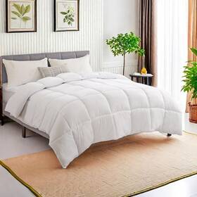 Fontoi 694685360261 All-season King Size Comforter Soft Duvet Insert White Down Fluff