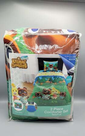 Franco 073558806226 Animal Crossing 2 Piece Comforter Set Twin/full Size Reversible New