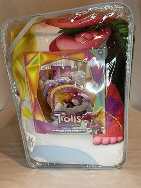 Franco 073558851554 Trolls 3 Kids Twin Reversible Comforter Microfiber 64 Inch X 86 Band Together