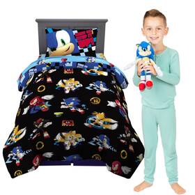 Franco 073558854180 Sonic The Hedgehog Anime Kids Bedding Twin/full Comforter With Twin Sheet Set A