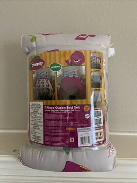 Franco 7c1408 Barney 7 Piece Queen Bed Set Reversible New In Package