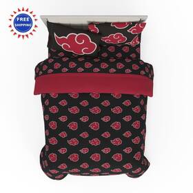 7c6038 Franco Collectibles Naruto Anime Akatsuki Bedding 7 Piece Queen Size Super Soft Sheet