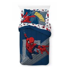 82552566 Franco Marvel Spiderman Reversible Kids Microfiber Twin Comforter 64 Inch X 86