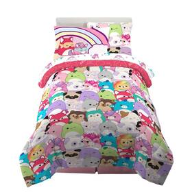 B0b5b6yp12 Franco Squishmallows Plush Comforter And Sheet Set With Sham - Soft Kids Bedding 5 Piece