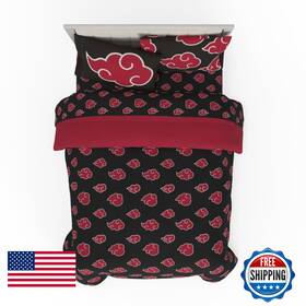 B0dj1kz4cr Franco Collectibles Naruto Anime Akatsuki Bedding 7 Piece Super Soft Reversible