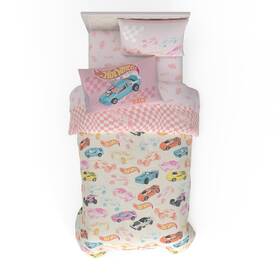B0g4m5lc8r Franco Hot Wheels Girls Kids Bedding Super Soft Comforter And Sheet Set Sham 5 Piece