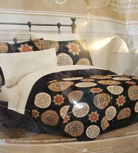 Nl1836-sq-oc Free Spirit New Folk Medallion Complete Bed Comforter Set With Sheets Full Sz