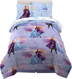Frozen-2 Frozen 2 073558833581 4 Piece Twin Size Bedding Set For Kids With Reversible Comforter