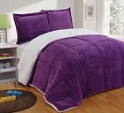 Fs200-com-purple-queen Chezmoi Collection Comforter Sets Micromink Sherpa Reversible Down 840079107640