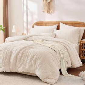B0fr595pnp Fuanna Twin Comforter Set 5 Pieces Luxury Seersucker Bed For All Seaso